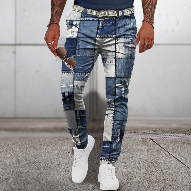 Fashion Personality Men's 3D Printed Casual Trousers