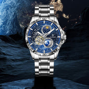 Men's Simple Stainless Steel Quartz Watch